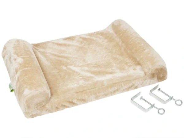 Pelech pre mačky, lehátko na parapet KERBL 82656, 56x36x7cm, béžový – Obrázok 3