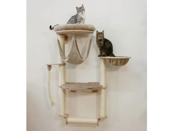 Mačacie strom na stenu KERBL 84459 DOLOMIT GRAPPA PRO, 138x70x50 cm – Obrázok 3