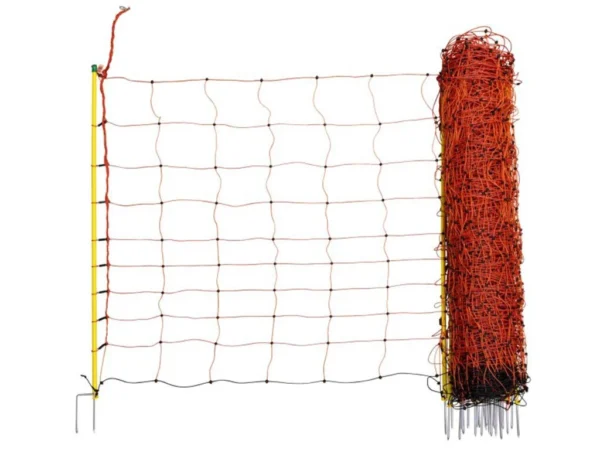 Sieť pre elektrický ohradník pre ovce KERBL 27254 OVINET, 108 cm x 50 m / 2 hroty, oranžová