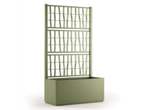 Novinky - Kvetináč, vyvýšený záhon STEFANPLAST ETHICA 80 olivovo zelená, s mriežkou