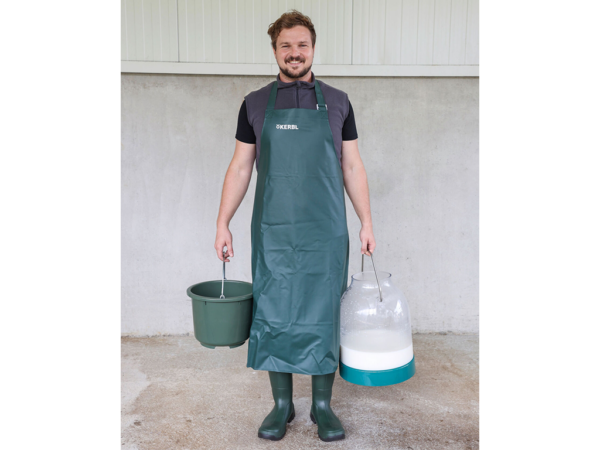 Vodeodolná zástera na dojenie KERBL 15613 PREMIUM APRON, 115X100cm, zelená – Obrázok 4