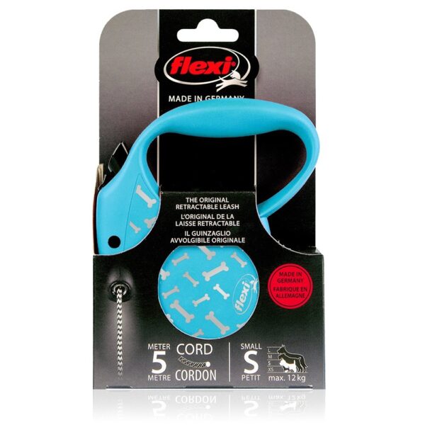 Flexi Standard Bone S lanko 5m/12kg modrá – Obrázok 2