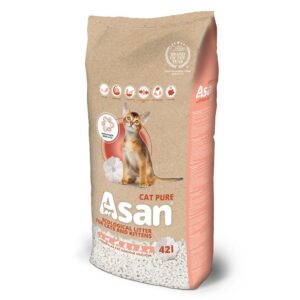 Hrudkujúca podstielka, Mačky, Podstielky a toalety pre mačky, Podstielky pre mačky - Asan Cat Pure, 42l