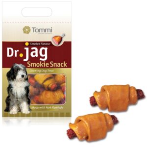 Pochúťky, maškrty a dentálne tyčinky pre psov, Psy, Tyčinky a plátky, Žuvacie kosti z byvolej kože - Smokie hot dog