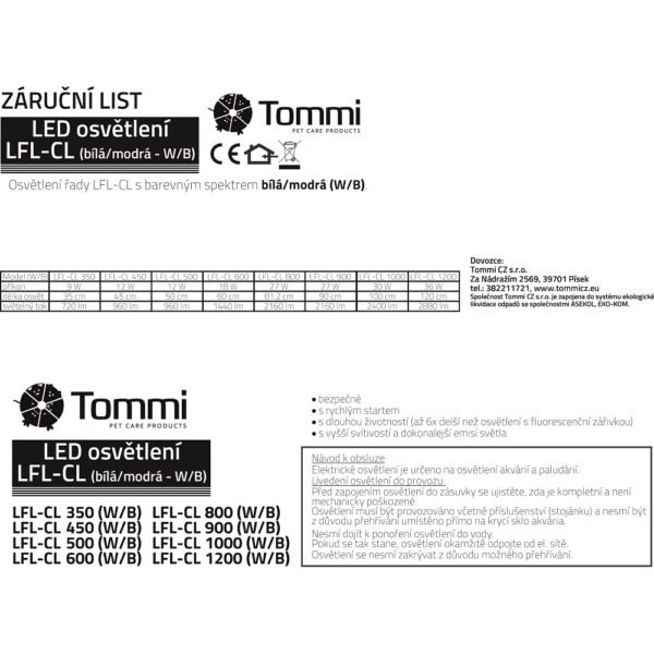 LED osvetlenie LFL-CL-1200 36 W (W/B) /2A – Obrázok 2