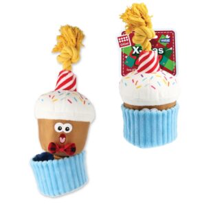 Hračky pre psa, Psy, Textilné a plyšové hračky - GiGwi vianočný muffin & maškrtník, 29 cm