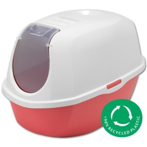 Kryté, Mačky, Podstielky a toalety pre mačky, Toalety pre mačky - Kryté WC SMART CAT, koralová