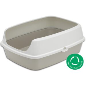 Mačky, Otvorené, Podstielky a toalety pre mačky, Toalety pre mačky - WC MARYLOO 50 cm s vysokým okrajom, sivá