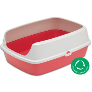 Mačky, Otvorené, Podstielky a toalety pre mačky, Toalety pre mačky - WC MARYLOO 50 cm s vysokým okrajom, koralová