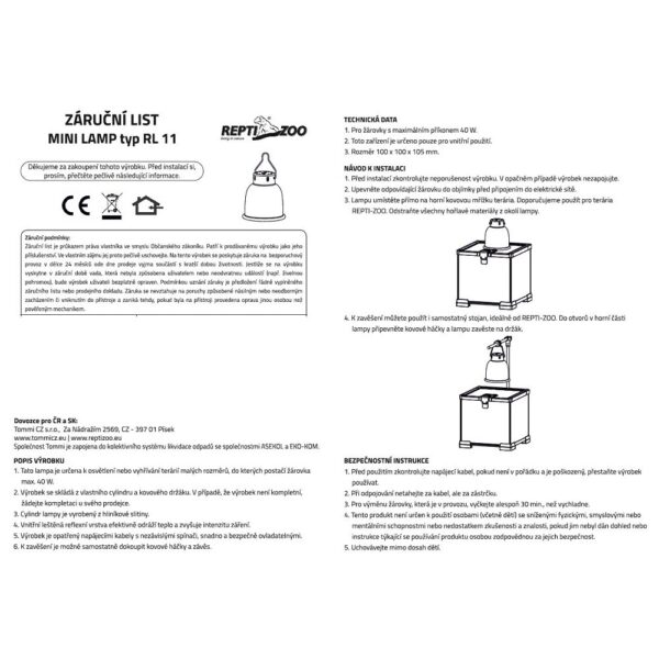 ReptiZoo Mini lampa – Obrázok 2