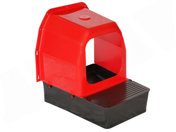 Znáškové hniezdo pre sliepky so zberným košíkom na vajcia - ATV 301635 MANUAL NEST 36X42X41 červené