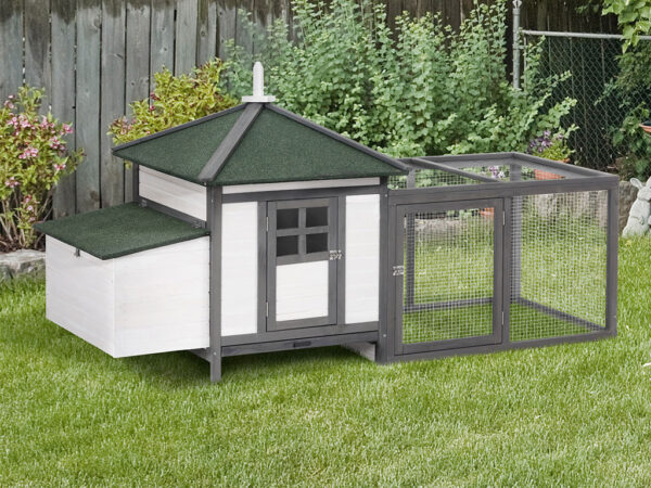 Kurín pre sliepky PAWHUT D51-092GY – Obrázok 2