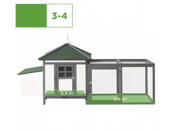 Kurín pre sliepky PAWHUT D51-092GY – Obrázok 4