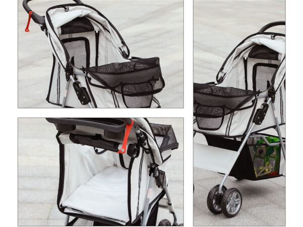 Kočík pre psov PAWHUT D00-058V01GY, šedý – Obrázok 4