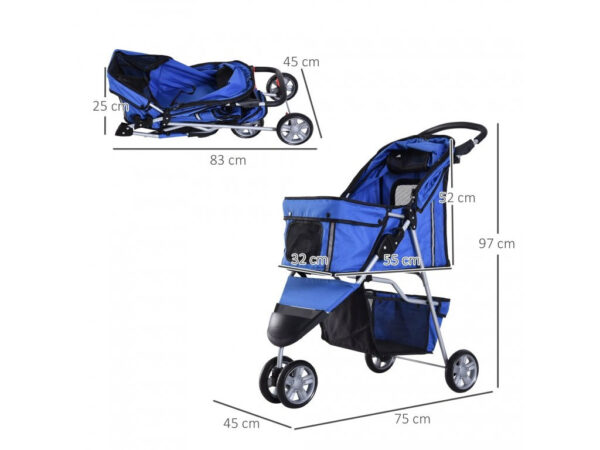 Kočík pre psov PAWHUT D00-041BU, modrý – Obrázok 3