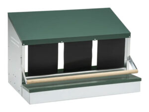 Znáškovej hniezdo pre sliepky s bidlom a zberným košíkom na vajcia GAUN 10094 trojmiestne