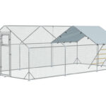 Výbeh pre hydinu s bidlom PAWHUT D51-436V05SR