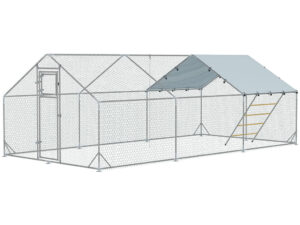 Novinky - Výbeh pre hydinu s bidlom PAWHUT D51-436V05SR, 3x6x1,95m