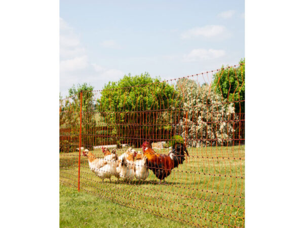 Vodivá sieť pre hydinu KERBL 292271 106 cm x 50 m / 2 hroty, oranžová – Obrázok 4