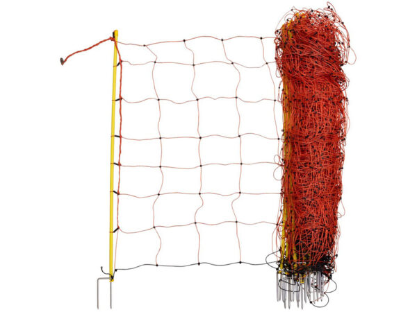 Sieť pre elektrický ohradník pre ovce KERBL 27903 108 cm x 50 m / 2 hroty, oranžová – Obrázok 3