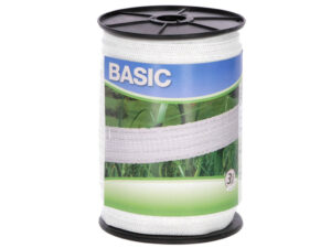 Novinky - Ohradníková páska KERBL 441521 BASIC 20mm, 200m, 4 x 0,16 Niro, biela