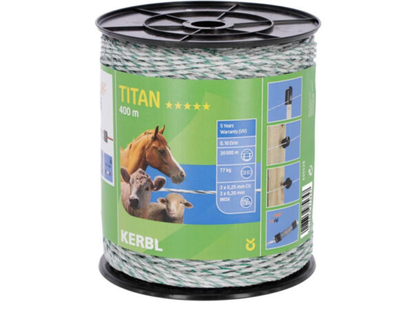Ohradníkové lanko KERBL 445528 TITAN 400m