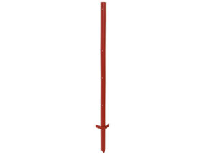 Novinky - Kovový stĺpik pre elektrický ohradník KERBL 444213 115cm, 4 otvory, dvojitý nášľap, červený