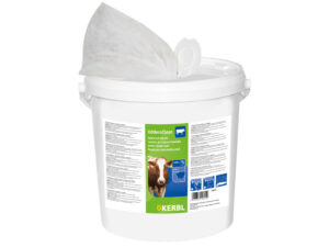 Novinky - Vlhčené utierky na vemená KERBL 15815 UDDEROCLEAN 20x20 cm, 1000 útržkov, vedro s vekom