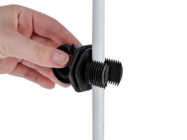 Kruhový izolátor pre elektrický ohradník KERBL 445595, skrutkovací, na tyčky a stĺpiky Ø 7–19 mm – Obrázok 4