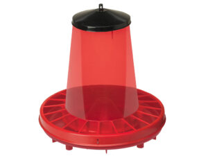 Hospodárske zvieratá, Hydina, Tubusové krmidlá - Kŕmny automat pre sliepky, hydinu - CF012.50R WONDER - 18kg, fixná ochranná mriežka proti plytvaniu, plastový