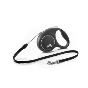 Psy, Samonavíjacie so šnúrkou, Vodítka pre psov - flexi Black Design S lanko 5m/12kg černá
