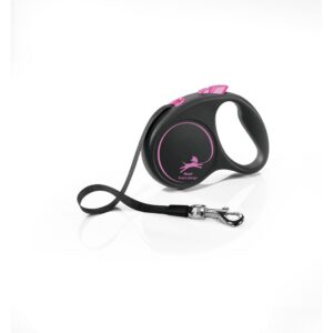 flexi Black Design S pásek 5m/15kg růžová