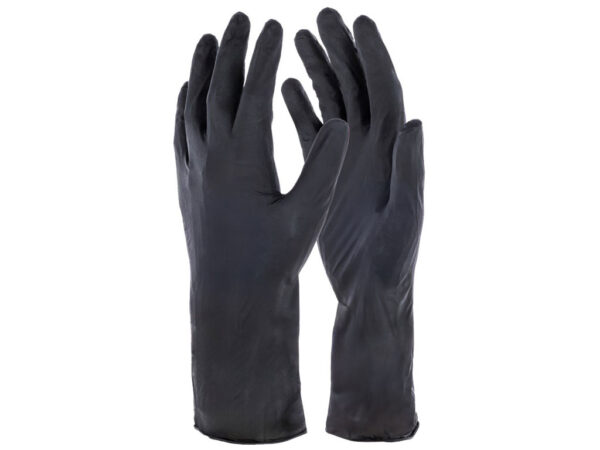 Jednorazové nitrilové rukavice KERBL 15323 NITRILE LONG BLACK